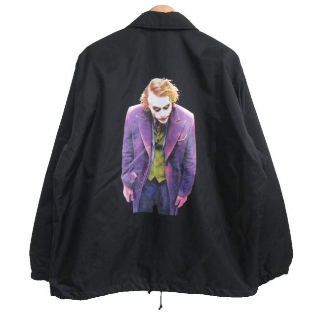 【中古】ワコマリア × THE DARK KNIGHT TRILOGY 美品 COACH JACKET TYPE-1 コーチジャケット XL ブラック ☆AA★