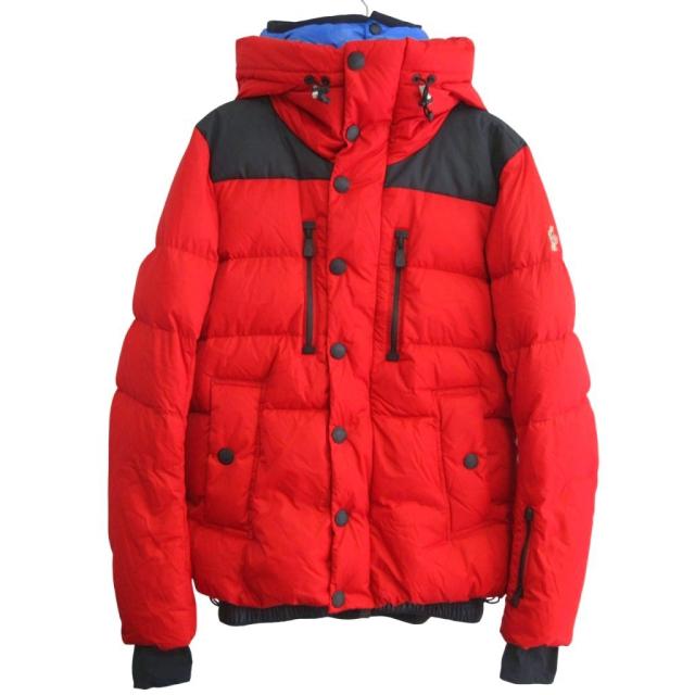 【中古】モンクレール MONCLER 美品 グルノーブル ローデンベルグ ダウンジャケット フード付き 4 赤 レッド ■MNK3