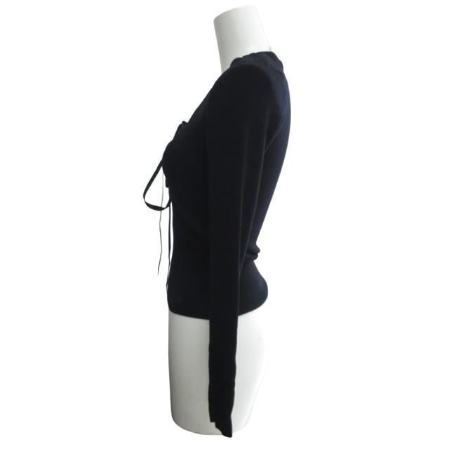 中古】シャネル CHANEL 03A ココマーク リボン リブニット トップス