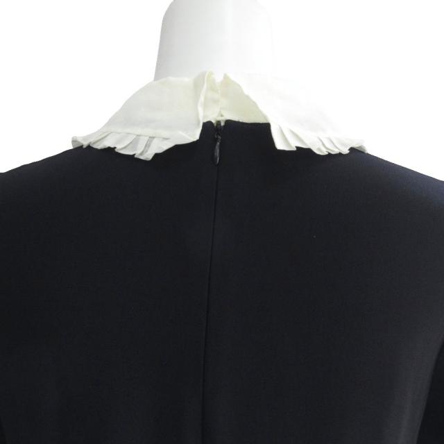 【中古】ミュウミュウ miumiu THE MIU DRESS 2020 ピーターパンカラー ドレス ワンピース 36 紺 ネイビー ■MNK3_4