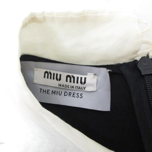 【中古】ミュウミュウ miumiu THE MIU DRESS 2020 ピーターパンカラー ドレス ワンピース 36 紺 ネイビー ■MNK3_7