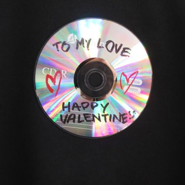 【中古】バレンシアガ タグ付 24SS VALENTINE CD HOODIE パーカー フーディ ダメージ加工 1 黒 739024 ■MNK3_2