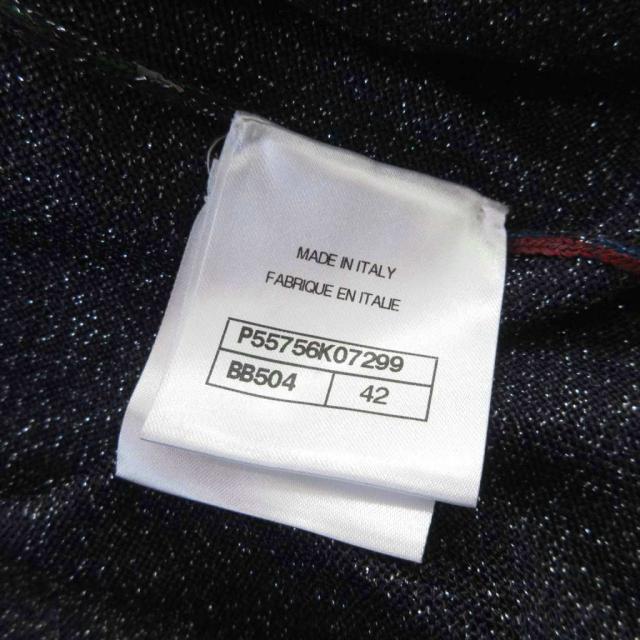 【中古】シャネル 美品 希少 17C キューバ クルーズコレクション LOOK58 フローラル セーター ニット 42 ■MNK3