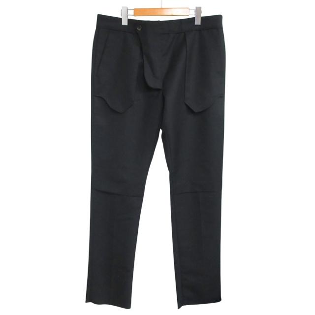 【中古】未使用品 ルイヴィトン タグ付 19AW Tailored Pants パンツ スラックス 44 黒 ブラック ■MNK3
