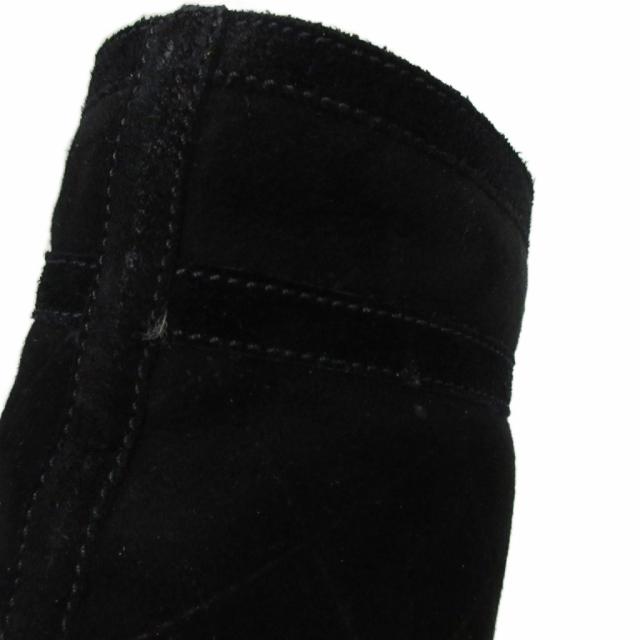 【中古】シャネル CHANEL マトラッセ ムートン ロングブーツ ココマーク G26557 レザー 35 黒 ブラック レディース_7