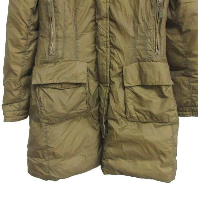 【中古】シーピーカンパニー C.P.COMPANY 希少 00s フーデッド ダウンコート メタルボタン ロング 42 カーキ