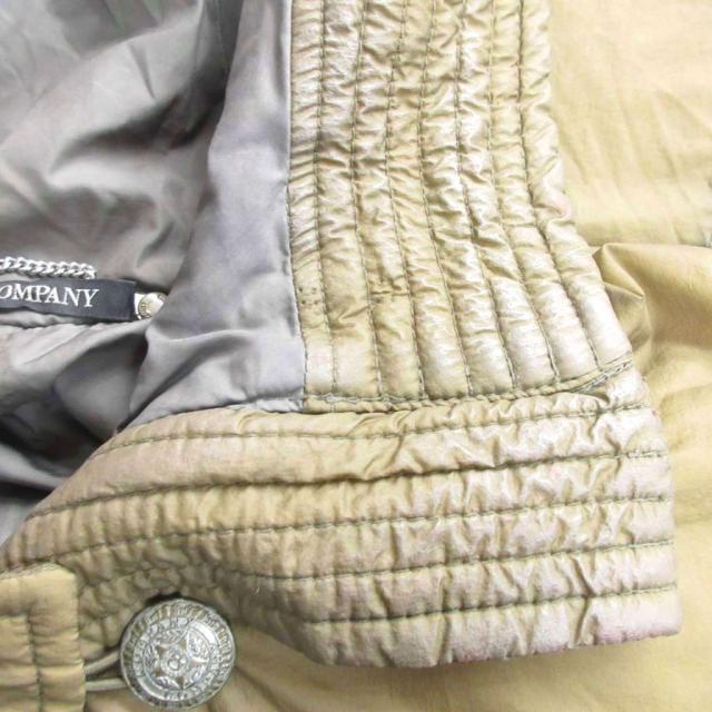 【中古】シーピーカンパニー C.P.COMPANY 希少 00s フーデッド ダウンコート メタルボタン ロング 42 カーキ