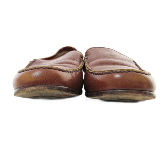 【中古】エルメス HERMES Hロゴ ローファー オールレザー 36.5 23.5cm ブラウン 茶 1205 ■MNK3