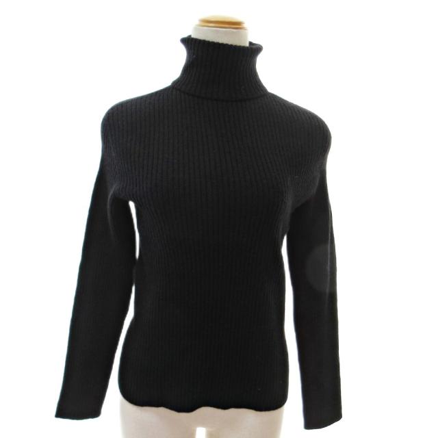 【中古】ヨウジヤマモト YOHJI YAMAMOTO FEMME タートルネックニット セーター 長袖 ウール 2 黒 ブラック
