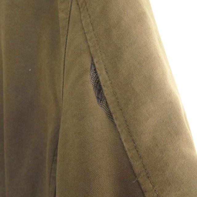 【中古】シーピーカンパニー C.P.COMPANY 05AW レザー切替 コート ミリタリージャケット 襟レザー 茶 ブラウン 52