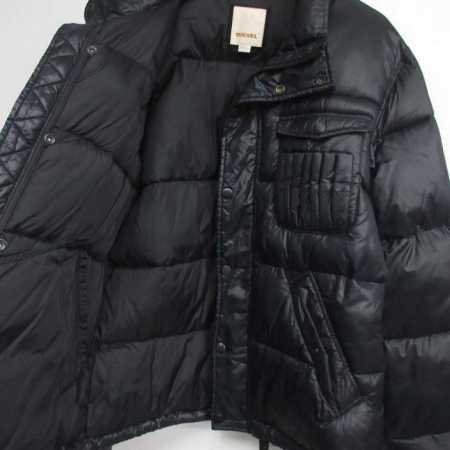 【中古】ディーゼル DIESEL 美品 中綿ジャケット パフジャケット ワッペン L 黒 ブラック メンズ_6