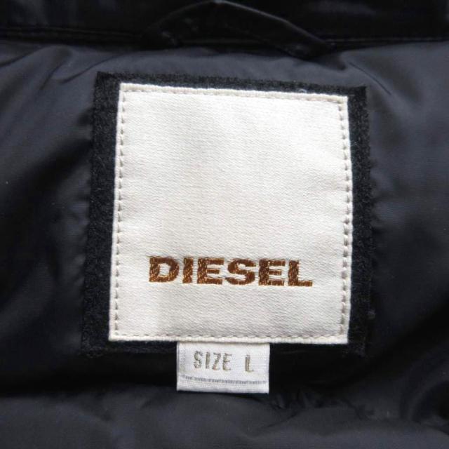 【中古】ディーゼル DIESEL 美品 中綿ジャケット パフジャケット ワッペン L 黒 ブラック メンズ_7