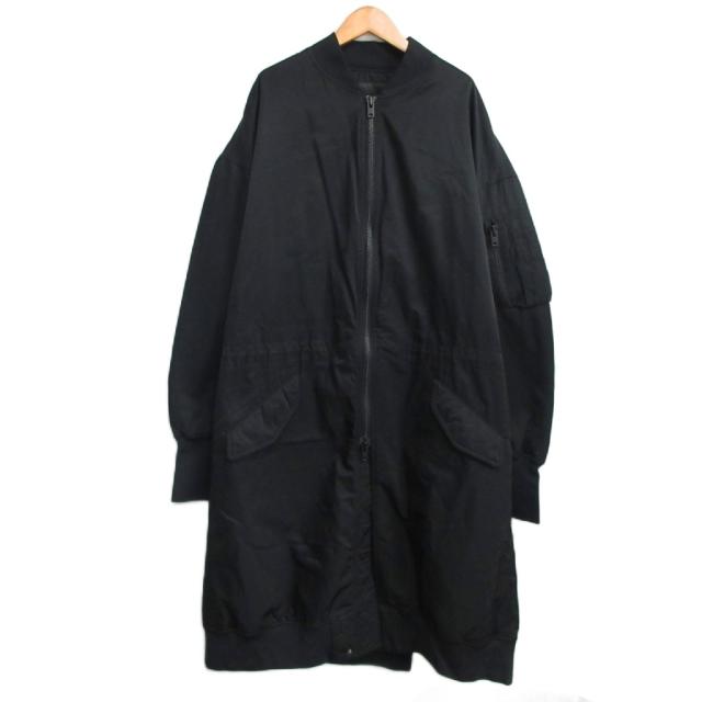 【中古】Y-3 ヨウジヤマモト 23AW 美品 LG BOMBER PARKA COAT ボンバー パーカー コート S 黒 ブラック IP7932