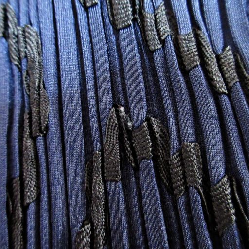 【中古】プリーツプリーズ PLEATS PLEASE イッセイミヤケ テープデザイン プリーツ シャツ 長袖 3 紺 ネイビー_7