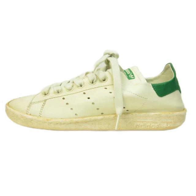 【中古】アディダス × バレンシアガ スタンスミス スニーカー シューズ ローカット ヴィンテージ加工 23.0cm 白