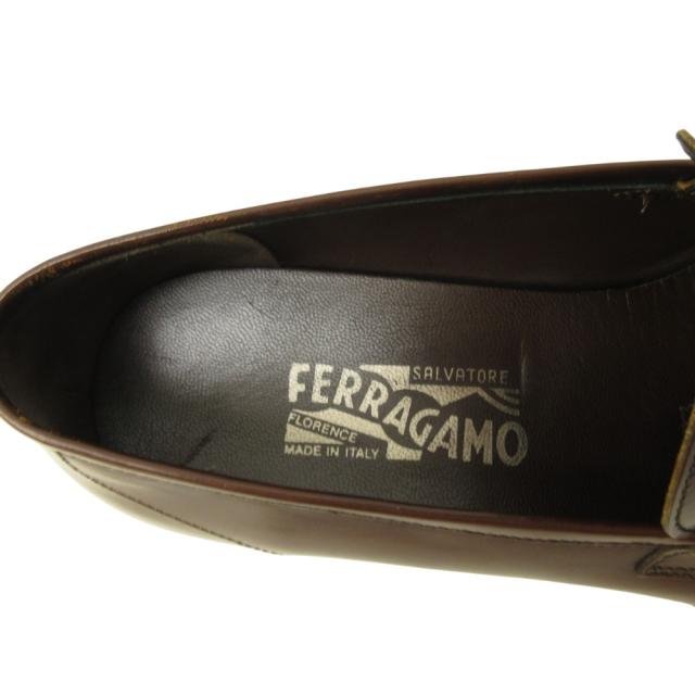 【中古】サルヴァトーレフェラガモ Salvatore Ferragamo ローファー シューズ ガンチーニ 金具 7.5 25.5cm