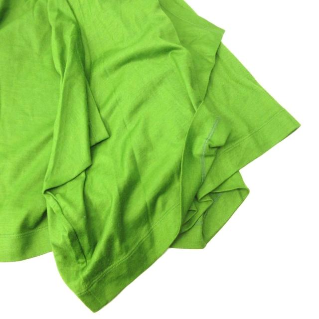 【中古】イッセイミヤケ ISSEY MIYAKE 筆タグ ギャザー フレアスカート 変形デザイン ひざ丈 M 緑 グリーン 0221_3