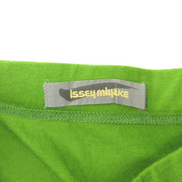 【中古】イッセイミヤケ ISSEY MIYAKE 筆タグ ギャザー フレアスカート 変形デザイン ひざ丈 M 緑 グリーン 0221_4