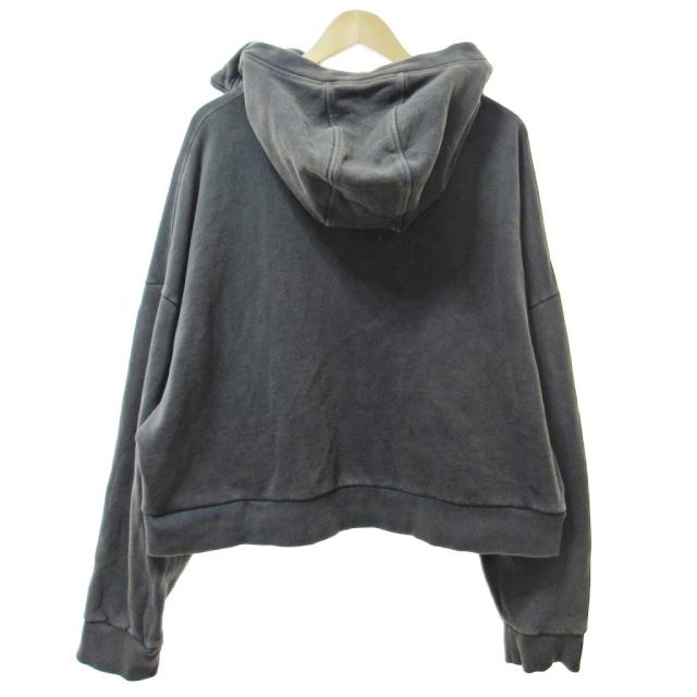 【中古】エンタイアスタジオ entire studio ES2106 FULLZIP フルジップ パーカー スウェット ウォッシュドブラック M_1