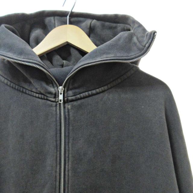 【中古】エンタイアスタジオ entire studio ES2106 FULLZIP フルジップ パーカー スウェット ウォッシュドブラック M_3