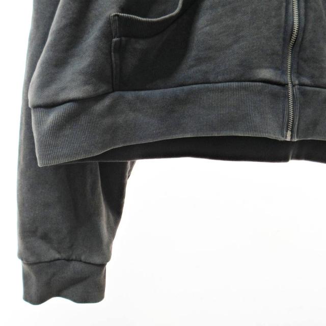 【中古】エンタイアスタジオ entire studio ES2106 FULLZIP フルジップ パーカー スウェット ウォッシュドブラック M_4