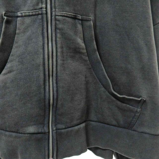 【中古】エンタイアスタジオ entire studio ES2106 FULLZIP フルジップ パーカー スウェット ウォッシュドブラック M_5