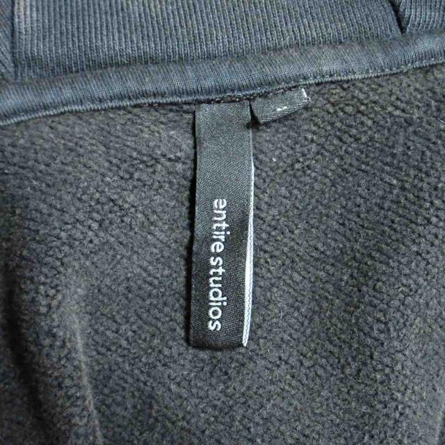 【中古】エンタイアスタジオ entire studio ES2106 FULLZIP フルジップ パーカー スウェット ウォッシュドブラック M_8