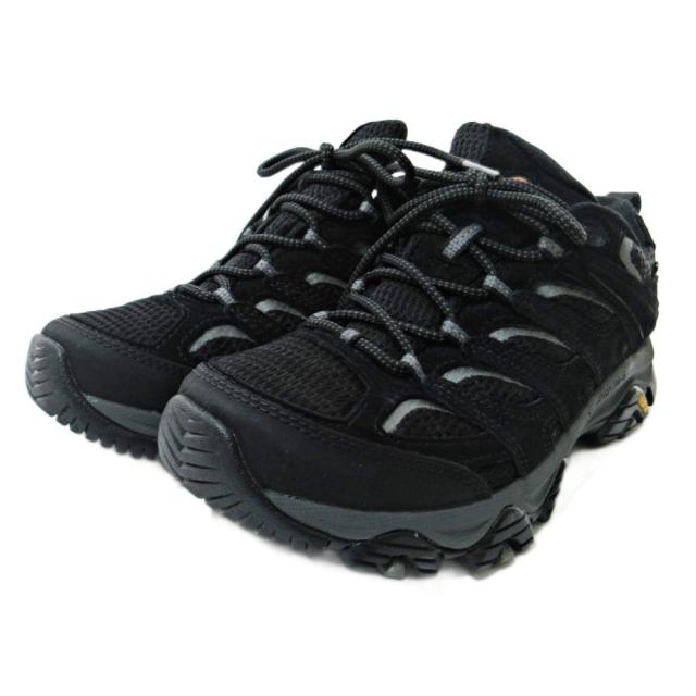 【中古】メレル MERRELL 美品 モアブ 3 GTX ハイキングシューズ トレッキングシューズ 8 26cm ブラック 黒 J036320