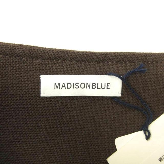 【中古】未使用品 マディソンブルー MADISONBLUE タグ付き 21SS WRAP SK REVER リバーラップスカート S 茶 ブラウン_4