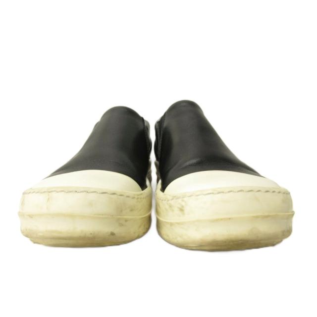 【中古】リックオウエンス Rick Owens BOAT スリッポン スニーカー シューズ レザー 37 24.0cm 黒 ブラック 0319_5