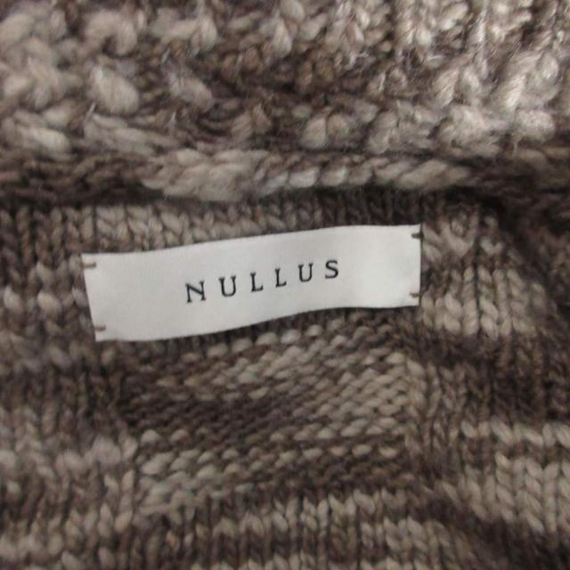 【中古】NULLUS ヌルス 美品 25AW Chex Pattern Knitted Zip-Up Cardigan ジップアップ カーディガン ステッチ 2 約M_2