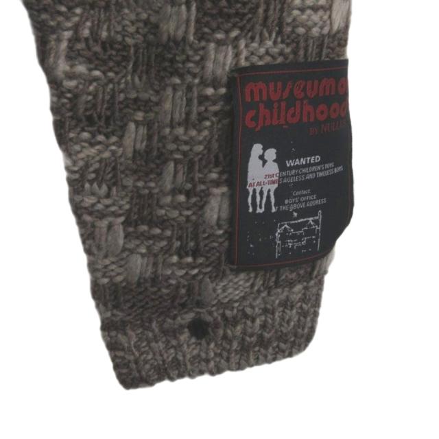 【中古】NULLUS ヌルス 美品 25AW Chex Pattern Knitted Zip-Up Cardigan ジップアップ カーディガン ステッチ 2 約M_4