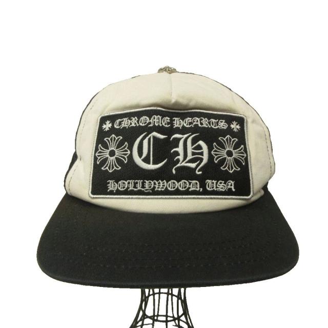 【中古】クロムハーツ CHROME HEARTS トラッカーキャップ メッシュ ロゴ 黒 ブラック 白 ホワイト IBO92 メンズ_2