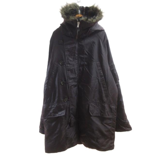 【中古】ディー&ジー ドルガバ ドルチェ&ガッバーナ D&G 美品 N-3B コート XL 長袖 ボア裏地フード ファー ドロスト