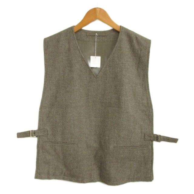 【中古】未使用品 OLDJOE タグ付き 24AW SLIT-SIDE GENTS VEST ベスト ジレ FANCY HERRINGBONE Vネック 38 グレー