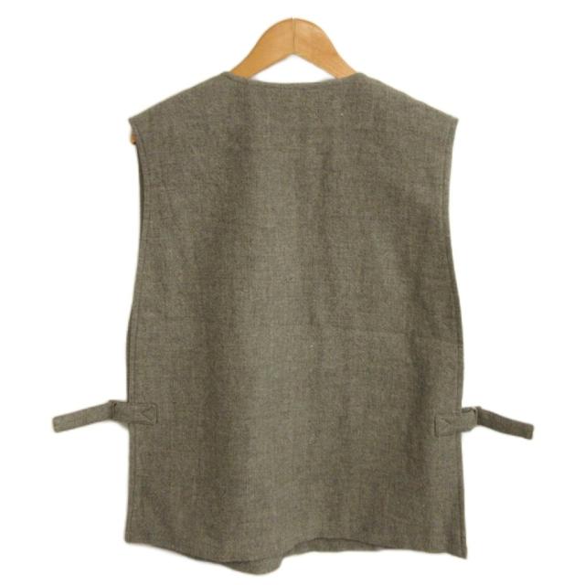 【中古】未使用品 OLDJOE タグ付き 24AW SLIT-SIDE GENTS VEST ベスト ジレ FANCY HERRINGBONE Vネック 38 グレー_1
