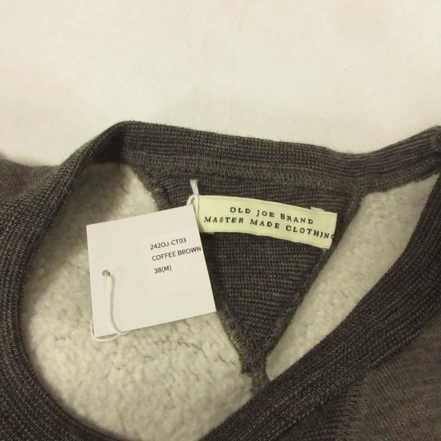【中古】未使用品 OLDJOE タグ付き 24AW CREW-NECK ATHLETIC TOPS スウェット 裏起毛 両V 38 COFFEE BROWN_4