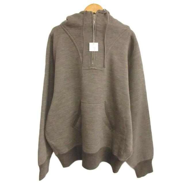 【中古】未使用品 OLDJOE タグ付き 24AW QUATER ZIP ATHLETIC HOODIE ハーフジップパーカー裏起毛 M COFFEE BROWN