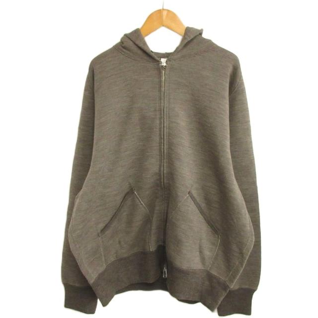 【中古】未使用品 OLDJOE タグ付き 24AW ZIP-FRONT ATHLETIC HOODIE ジップパーカー 裏起毛 38 M COFFEE BROWN