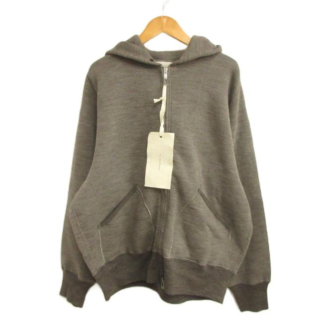 【中古】未使用品 OLDJOE タグ付き 24AW ZIP-FRONT ATHLETIC HOODIE ジップパーカー 36 COFFEE BROWN ■BL4 メンズ