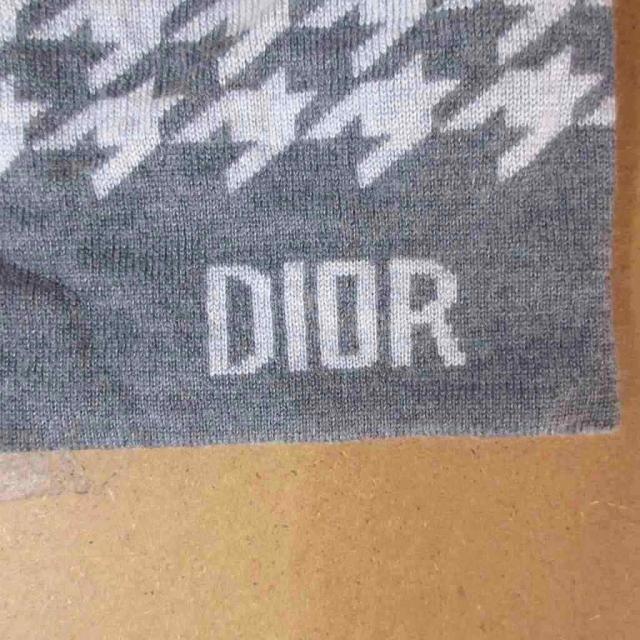 【中古】ディオール Dior カーディガン ウール クルーネック ロゴ 千鳥格子 12 グレー キッズ_4