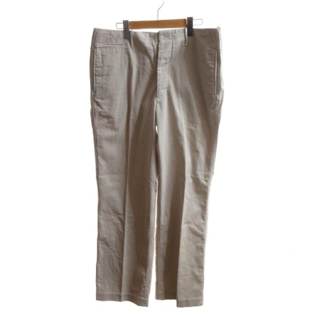 【中古】未使用品 OLDJOE タグ付き 24AW PLEATED LIBERTY TROUSER コーデュロイパンツ 36 MIST WHITE ■BL4 メンズ
