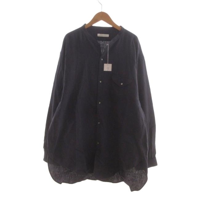 【中古】未使用品 OLDJOE タグ付き 25SS BAND COLLAR LONG TAIL SHIRTS 長袖シャツ M NOCTURNE STRIPE ■BL4 メンズ