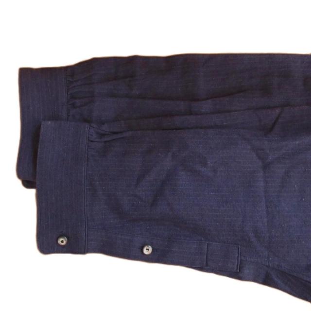 【中古】未使用品 OLDJOE タグ付き 25SS BAND COLLAR LONG TAIL SHIRTS 長袖シャツ M NOCTURNE STRIPE ■BL4 メンズ_3