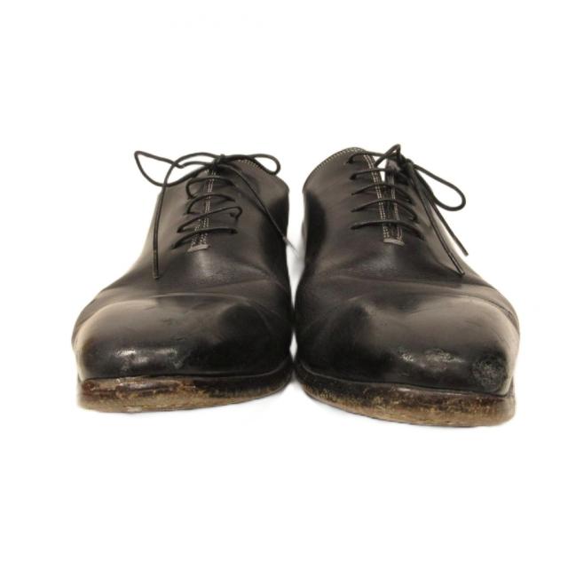 【中古】サントーニ SANTONI ビジネスシューズ 内羽根 プレーントゥ UK7 黒 ブラック 7857 IBO92 メンズ_2