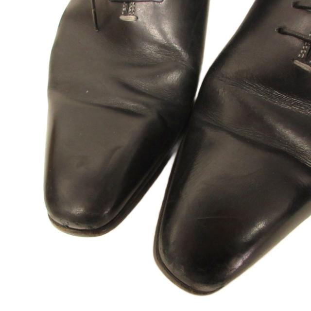【中古】サントーニ SANTONI ビジネスシューズ 内羽根 プレーントゥ UK7 黒 ブラック 7857 IBO92 メンズ_4