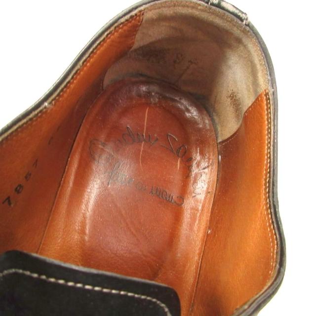 【中古】サントーニ SANTONI ビジネスシューズ 内羽根 プレーントゥ UK7 黒 ブラック 7857 IBO92 メンズ_7