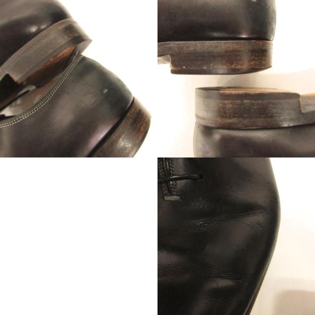 【中古】サントーニ SANTONI ビジネスシューズ 内羽根 プレーントゥ UK7 黒 ブラック 7857 IBO92 メンズ_8