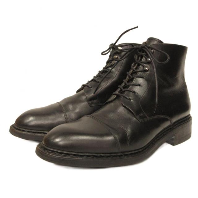 【中古】パラブーツ Paraboot レースアップブーツ ストレートチップ UK6.5 黒 ブラック IBO92 メンズ