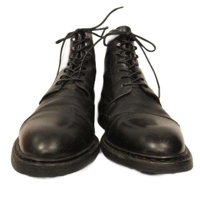 【中古】パラブーツ Paraboot レースアップブーツ ストレートチップ UK6.5 黒 ブラック IBO92 メンズ